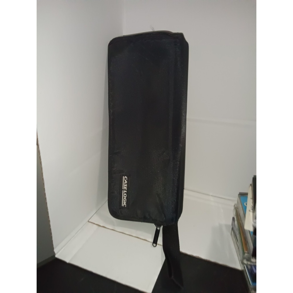 Vintage Case Logic Black Cassette Storage Carry Case Holds 15 Cassettes USA Made